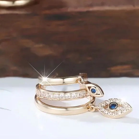 🧿EVIL EYE EARRINGS-NWT - Picture 4 of 4